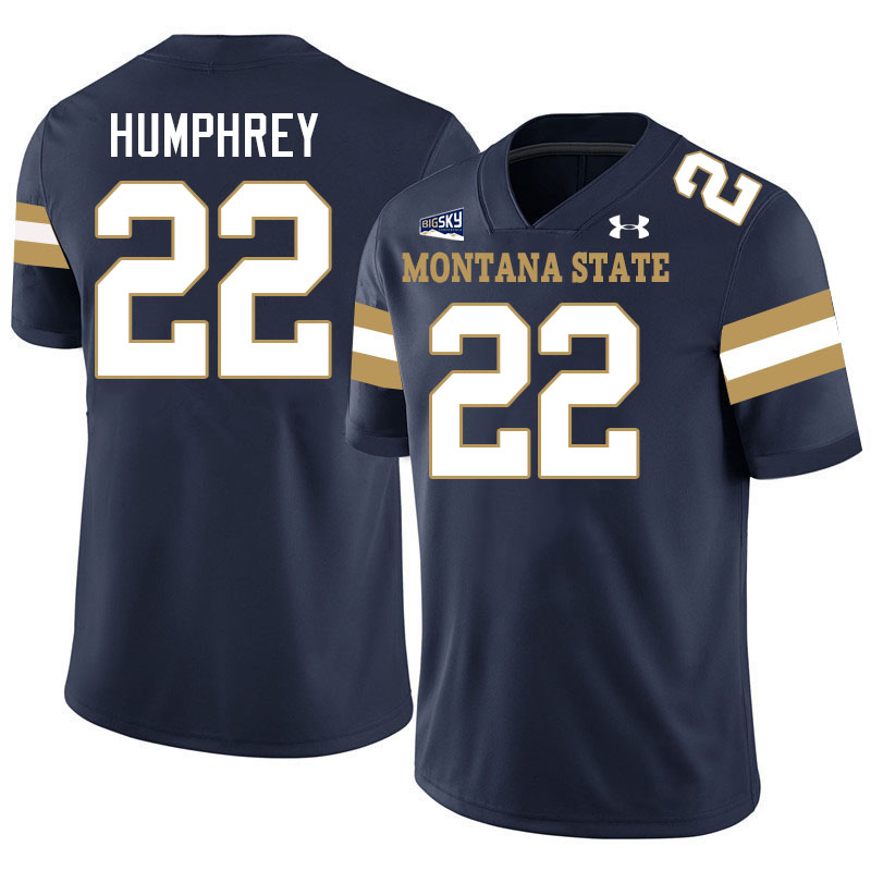 Men #22 Scottre Humphrey Montana State Bobcats Jerseys Football Stitched-Navy Men #22 Scottre Humphrey Montana State Bobcats Jerseys Football Stitched-Navy
